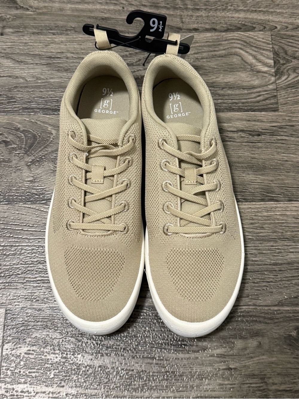 Men’s George Knit Sneakers Khaki Size 9.5 New With Tags Casual Shoes